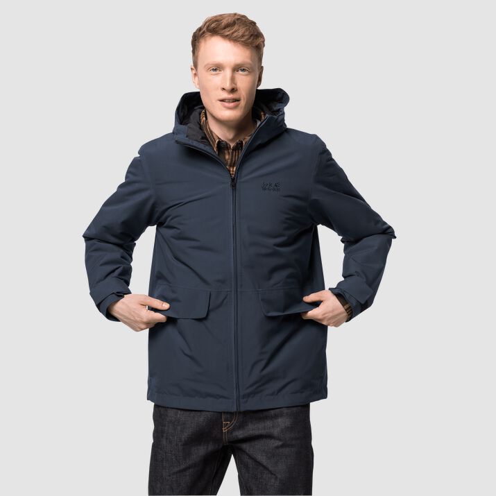 Chamarra Invierno Jack Wolfskin White Forest Hombre Azules Mexico-4729361